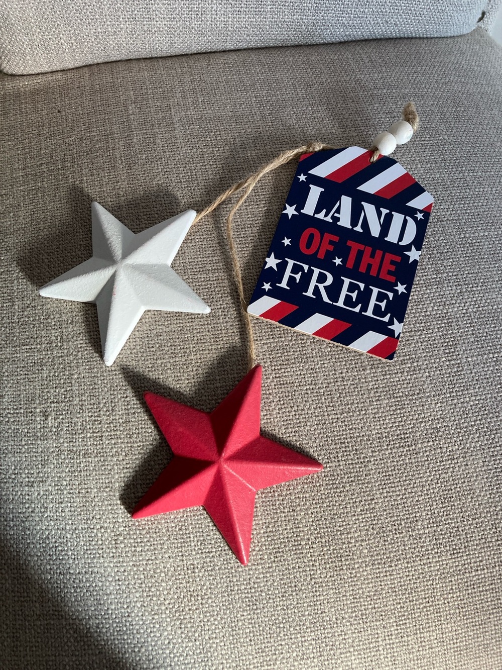 Red and White Star Hanging Decor - Unbranded